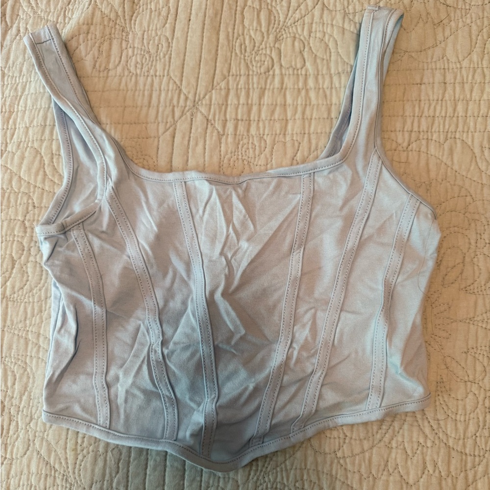 SHEIN Blue Crop Top